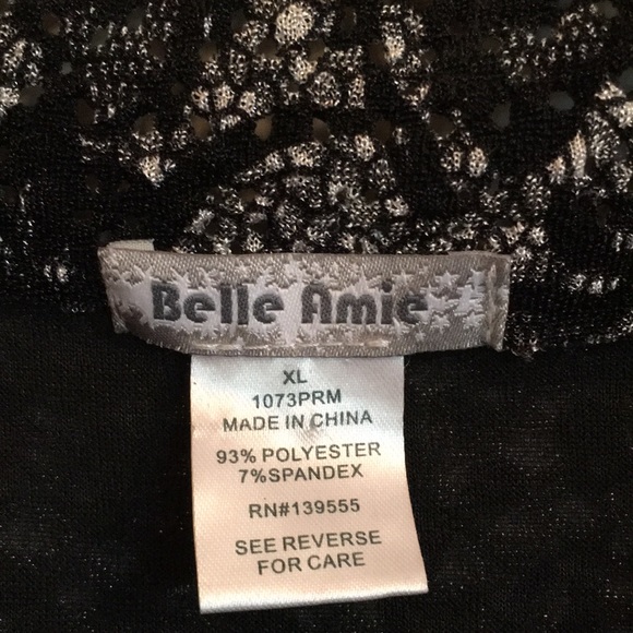 Pretty black lace sleeveless top, size XL - Picture 2 of 16